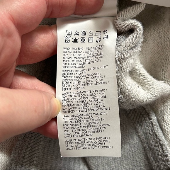 Belstaff Full Zip Sweatshirt Old Silver Heather Cotton Fleece Sporty Men’s XXL - Picture 11 of 13